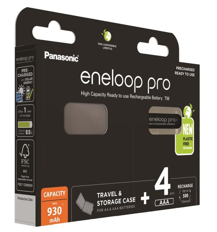 Акумулятор Panasonic Eneloop NI-MH  Pro AAA 930 4 шт, з кейсом для зберігання