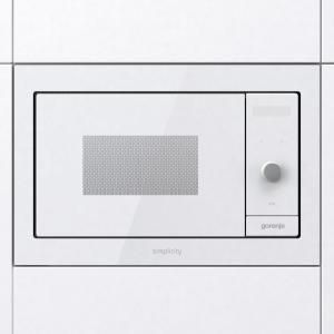 Мікрохвильова піч Gorenje вбудовувана Simplicity, 23л, міх. управл., 900Вт, гриль, дисплей, білий