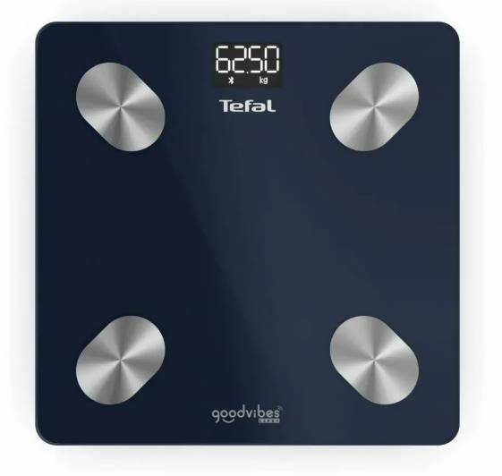 Ваги Tefal підлогові Goodvibes Life+, 180кг, Bluetooth, AAAx3 в комплекті, скло, синій