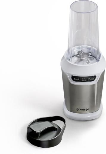 Блендер Gorenje стаціонарний 700Вт, чаша-750мл, подрібнювач, білий-нерж
