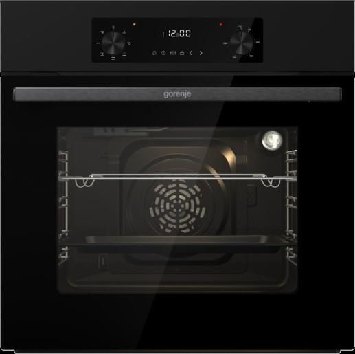 Духова шафа Gorenje електрична, 61л, A+, дисплей, конвекція, чорний