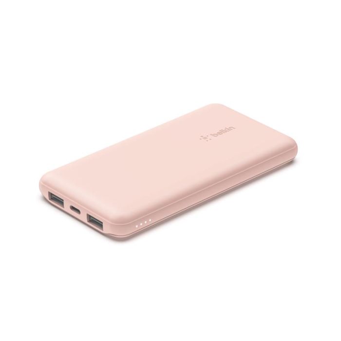 Акумулятор портативний літій-іонний Power Bank Belkin 10000мА·год, 15Вт, 2хUSB-A/USB-C, рожевий
