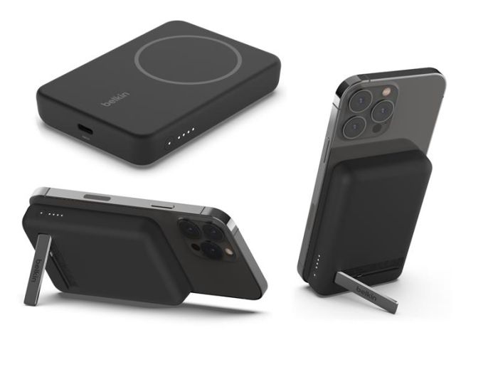 Акумулятор портативний літій-іонний Power Bank Belkin 5000мА·год, 7.5Вт, Magnetic, чорний