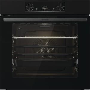 Духова шафа Gorenje електрична, 77л, A+, пара, дисплей, піроліз, чорний