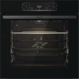 Духова шафа Gorenje електрична, 77л, A+, пара, дисплей, піроліз, чорний