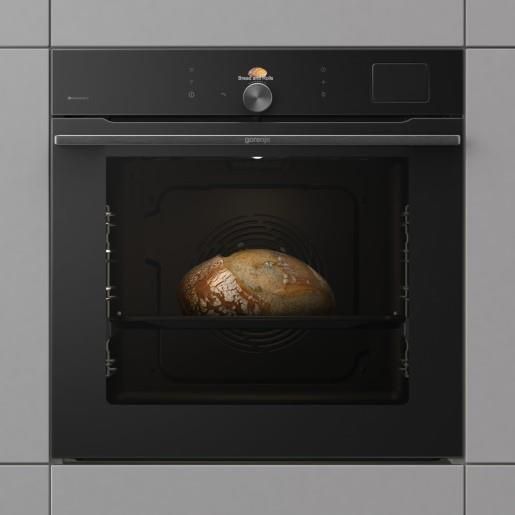 Духова шафа Gorenje електрична, 77л, A+, пара, дисплей, піроліз, готув. на різн рівнях, чорний