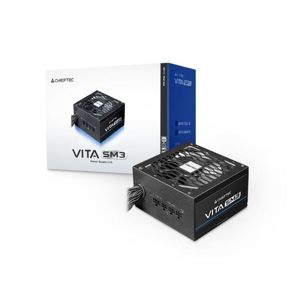 Блок живлення CHIEFTEC Vita SM3  (850W), >85%, 80+ Bronze, 120мм, 1xMB 24pin(20+4), 2xCPU 8pin(4+4), 3xMolex, 6xSATA, 4xPCIe 8pin(6+2), 1xPCIe GEN5 16pin, Modul