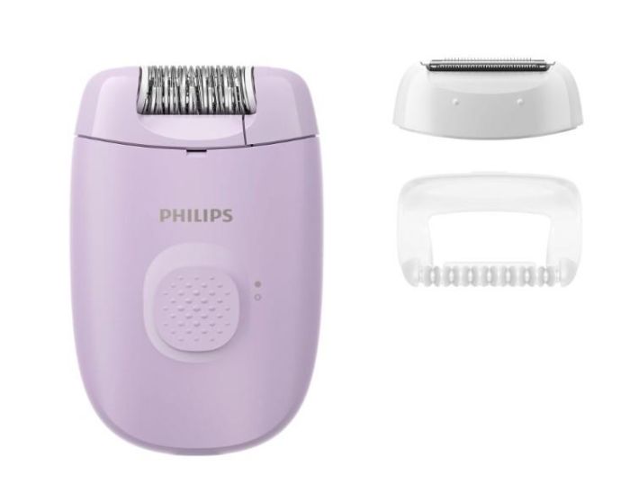 Епілятор Philips Series 2000 дисковий, від мережі, сух., насадок-2, фіолетовий
