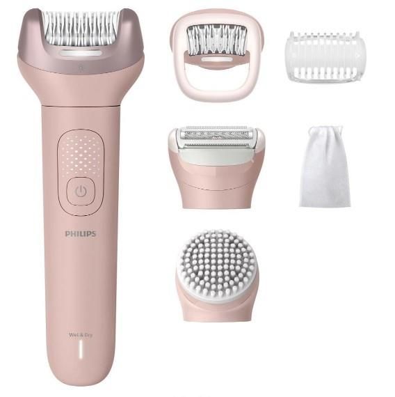 Епілятор Philips Series 9000 дисковий, аккумул., пінцет.-32, волог.+сух., насадок-4, футляр, рожевий