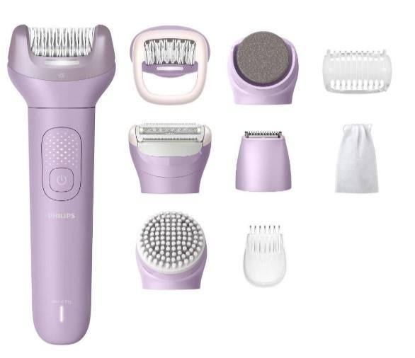 Епілятор Philips Series 9000 дисковий, аккумул., пінцет.-32, волог.+сух., насадок-6, футляр, фіолетовий