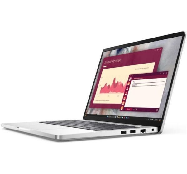Ноутбук Dell Pro 14 14" FHD+ IPS AG, Intel U7-255U, 32GB, F512GB, UMA, Lin, сріблястий, US клавіатура