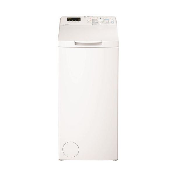 Пральна машина Indesit вертикальна, 5кг, 1000, C, 60см, дисплей, білий