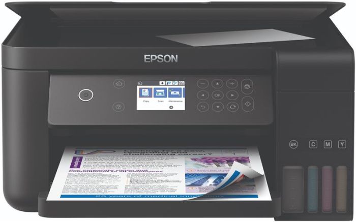 БФП ink color A4 Epson EcoTank L6260 33_20 ppm Duplex USB Ethernet Wi-Fi 4 inks Black Pigment