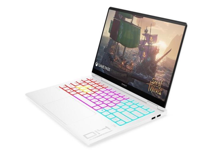 Ноутбук HP OMEN Transcend 14-fb1003ua 14" 3K OLED, Intel U9-285H, 64GB, F2TB, NVD5070-8, DOS, білий