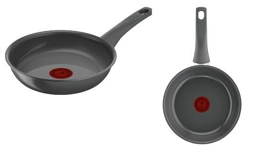 Сковорода Tefal Renewal, 24см, алюміній, бакеліт, сірий