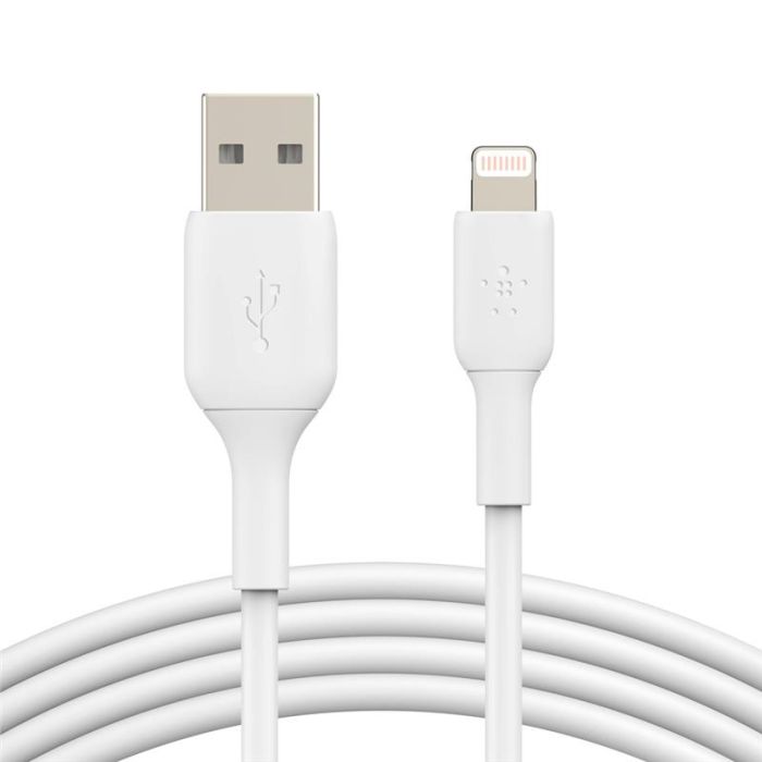 Кабель Belkin USB-A > Lightning заряджання/синхронізації 12Вт, 1м, PVC, білий