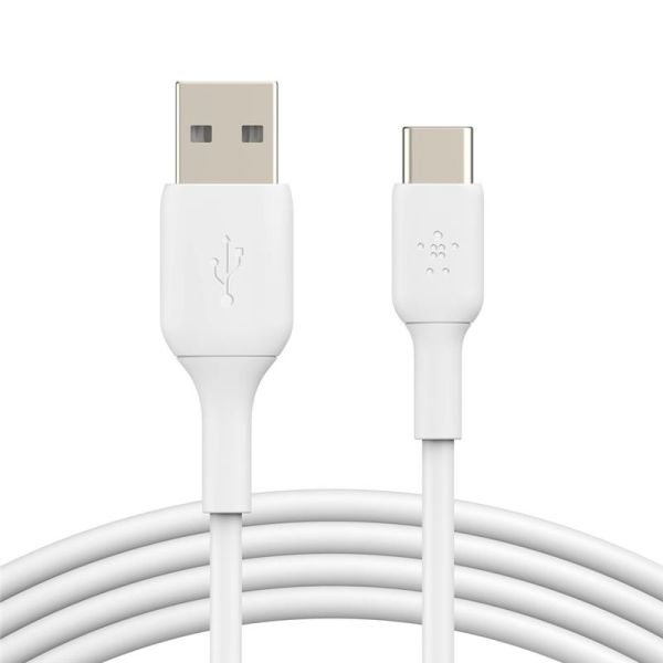 Кабель Belkin USB-A > USB-C заряджання/синхронізації 15Вт, 2м, PVC, білий