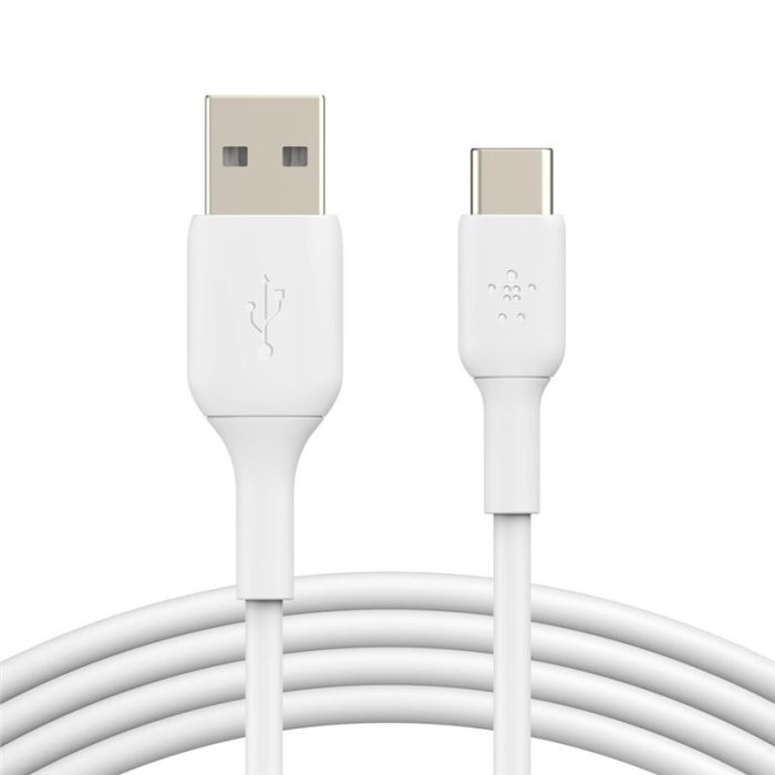 Кабель Belkin USB-A > USB-C заряджання/синхронізації 15Вт, 2м, PVC, білий