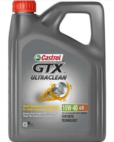 Олива моторна Castrol GTX Ultraclean 10W-40  4л (GTX 10W40/4L) (15F123)