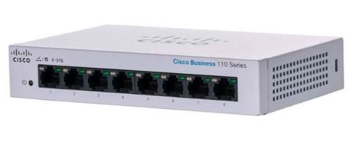 Комутатор Cisco CBS110 8xGE, Desktop, Ext PS, Unmanaged