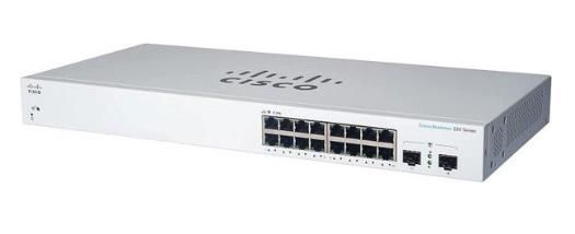 Комутатор Cisco CBS220 16хGE, 2x1G SFP, Smart