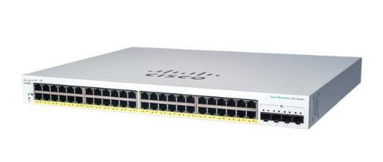Комутатор Cisco CBS220 48хGE, PoE, 4x1G SFP, Smart