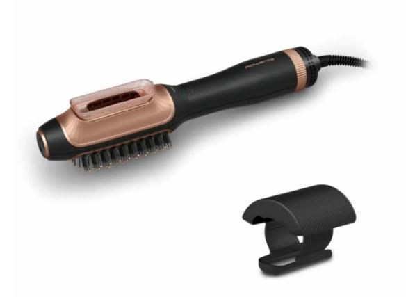 Фен-щітка Rowenta Reverso Dry&Brush 2в1, 1200Вт, 3 режими, іоніз-я, хол. обдув, насадок-2, кераміка, чорний-золотистий