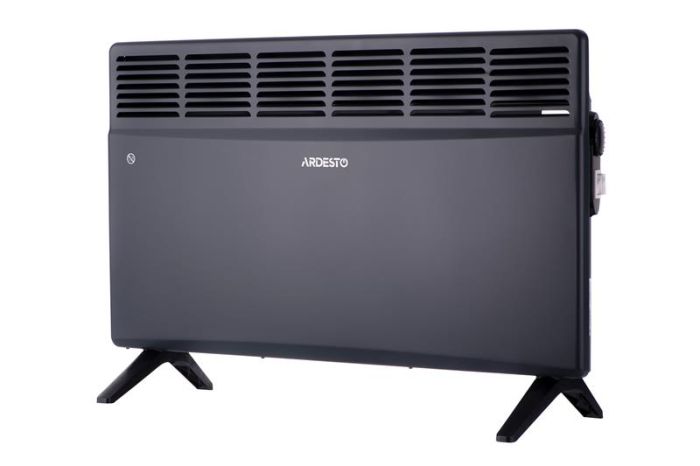 Конвектор ARDESTO CH-2000MCA, 2000 Вт, 20 м2, закритий нагрів. елемент, IP24, мех. керування, антрацит матовий
