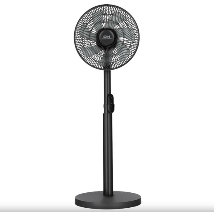 Вентилятор Cooper&Hunter CH-RFF1270RT підлоговий, 32см, 18Вт, пульт ДУ, висота 80-100см, Bluetooth кер-ня, сірий