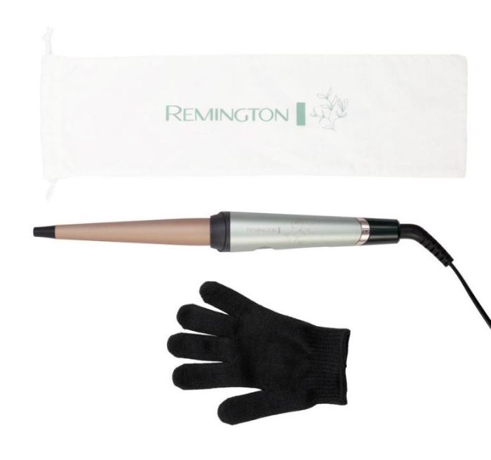 Плойка Remington Botanicals, конусна, 43Вт, темп.режимів-10, D-13-25mm, 130-210С, іонізація, кераміка, сіро-зелений
