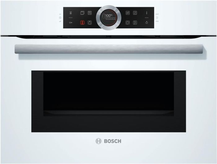 Духова шафа Bosch електрична компактна, 45л, A, дисплей, конвекція, ф-ція мікрохвиль, білий