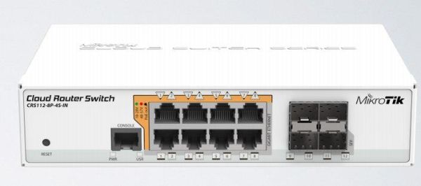 Комутатор MikroTik Cloud Router Switch 112-8P-4S-IN
