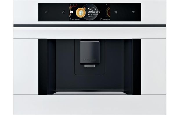 Кавомашина Bosch вбудована, 2.4л, зерно+мелена, автомат.капуч, LED-дисплей, білий