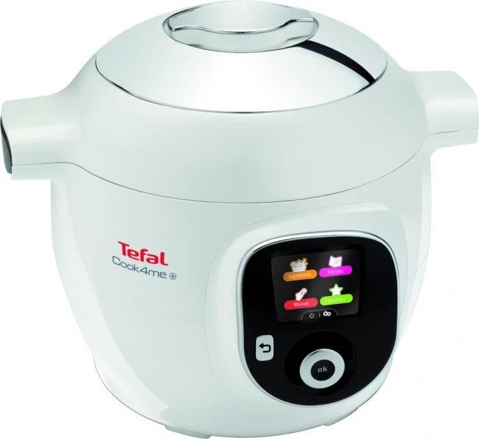 Мультиварка-скороварка Tefal Cook4Me +, 1600Вт, чаша-6л, електронне керув., пластик, білий