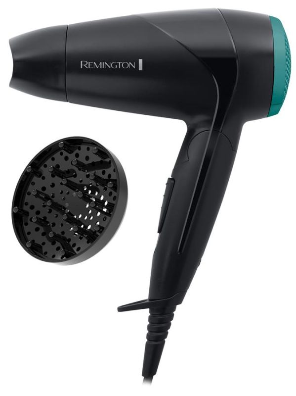 Фен Remington дорожній On The Go, 2000Вт, 2 режими, складна ручка, чорний