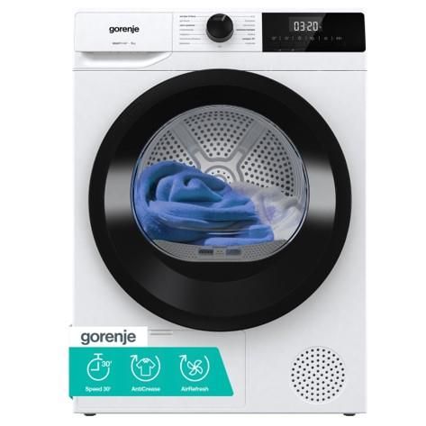 Сушильна машина Gorenje тепловий насос, 7кг, A+, 51см, дисплей, 15 програм, білий