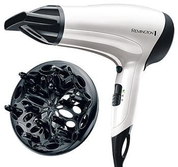 Фен Remington Power Volume 2000, 2000Вт, 3 режими, дифузор,турмалінова іоніз-я, хол. обдув, білий
