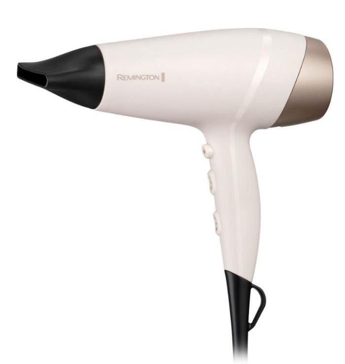 Фен Remington Shea Soft, 2200Вт, 3 режими, дифузор,турмалінова іоніз-я, хол. обдув, біло-золотий