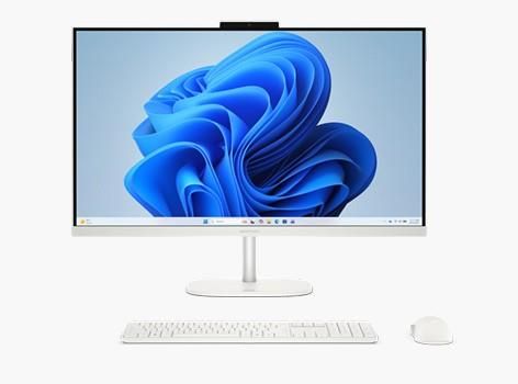 Комп'ютер персональний моноблок HP OmniStudio 27" FHD IPS, Intel 7-240H, 24GB, F512GB, UMA, WiFi, кл+м, DOS, білий