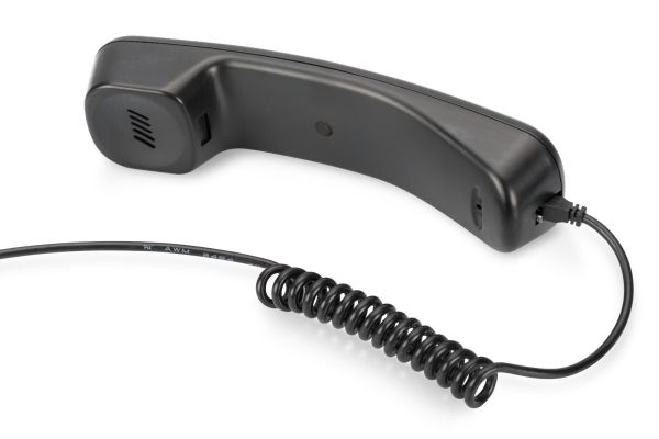 Телефонна слухавка DIGITUS USB A, кабель 1.8-1.9м