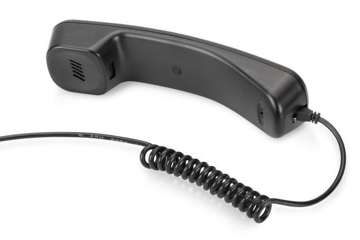 Телефонна слухавка DIGITUS USB A, кабель 1.8-1.9м
