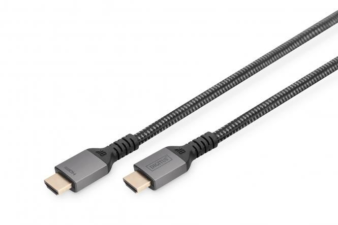 Кабель DIGITUS HDMI (M/M), 8K, Ultra High speed/Ethernet, 3м, чорний