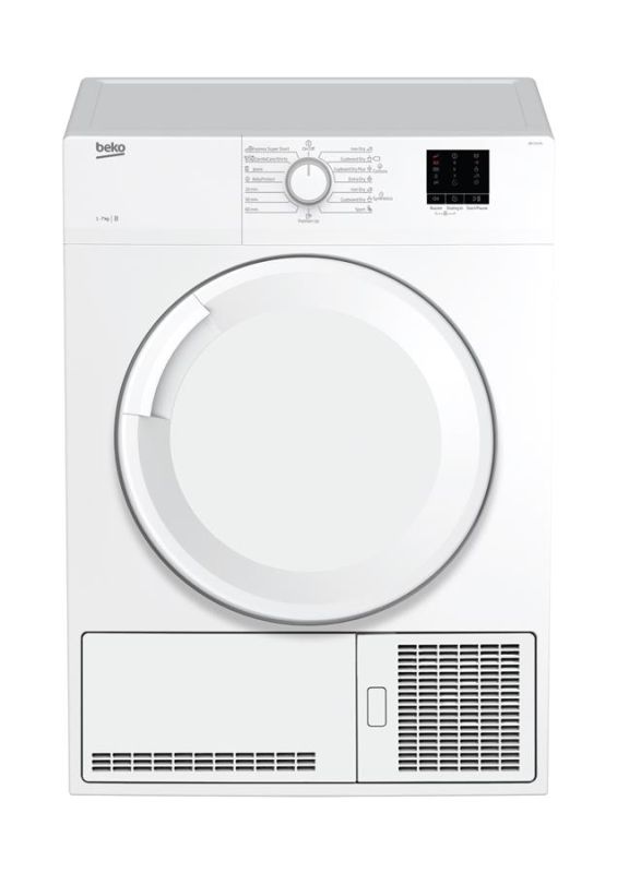 Сушильна машина Beko конденсаційна, 7кг, B, 54см, білий
