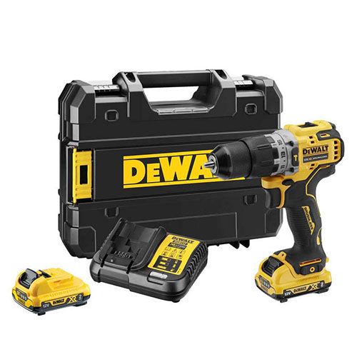 Дриль-шурупокрут ударний DeWalt XR Li-Ion 12В акб 2х2А·год 57.5Нм 425-1500об/хв патрон 10мм кейс 0.96кг