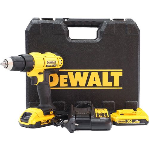 Дриль-шурупокрут DeWalt XR Li-Ion 18В акб 2х2А·год 42Нм 450-1800об/хв патрон 13мм ЗП кейс 1.28кг