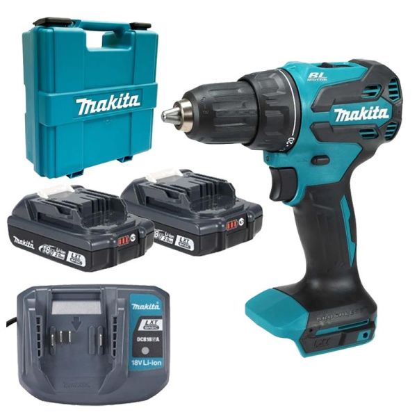 Шурупокрут-дриль акумуляторний Makita DDF490WV 18В 1х2А·год 27·65Нм 0-500·0-1900об/хв кейс 1.4кг