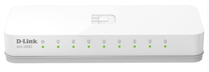 Комутатор D-Link DES-1008C 8xFE, Некерований