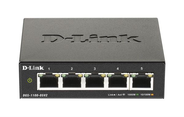 Комутатор D-Link DGS-1100-05V2 5xGE Easy Smart