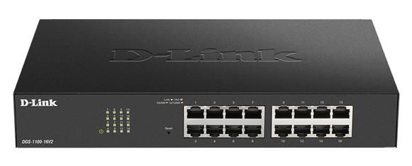 Комутатор D-Link DGS-1100-16V2 16xGE, EasySmart
