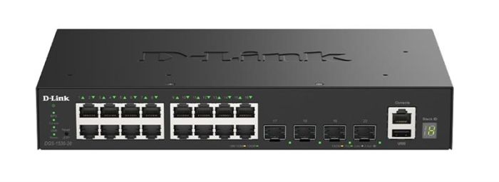 Комутатор D-Link DGS-1530-20 16xGE, 4xSFP+ Керований. L2+